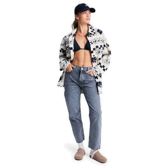 Roxy Γυναικείο παντελόνι Patti Straight Mid Grey - Straight Denim Jeans